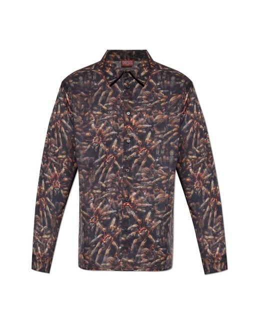 DIESEL Brown Casual Shirts for men