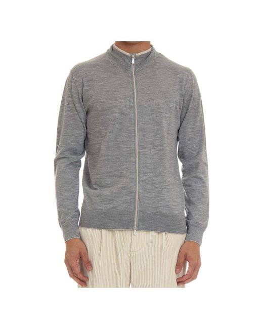 Eleventy Gray Zip-Throughs for men
