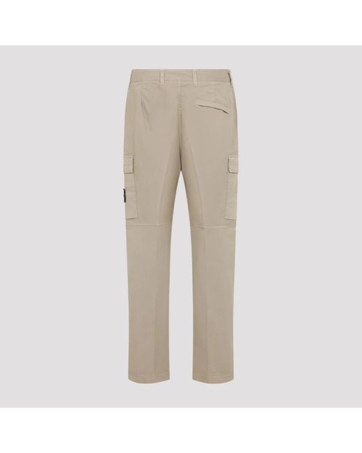 Stone Island Natural Slim-Fit Trousers for men