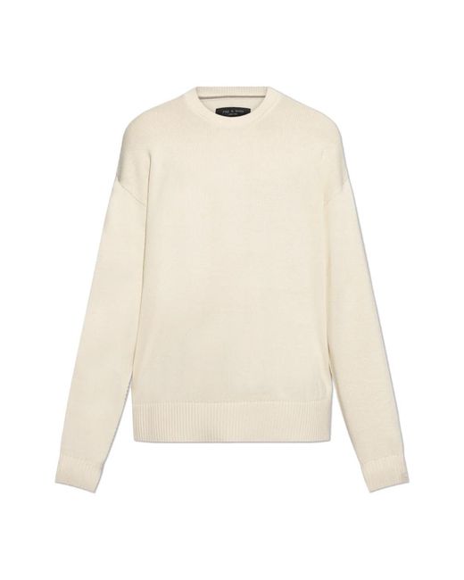 Rag & Bone Round-Neck Knitwear in het White voor heren
