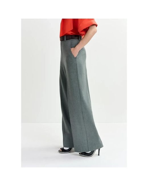Elisabetta Franchi Red Wide Trousers
