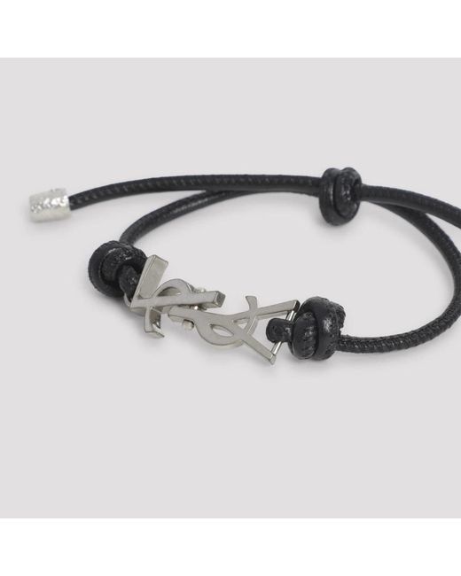 Saint Laurent Black Bracelets for men