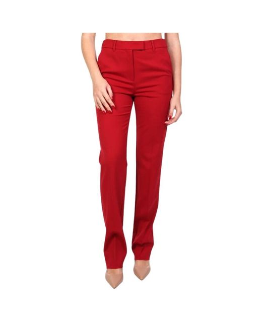 Marella Red Slim-Fit Trousers
