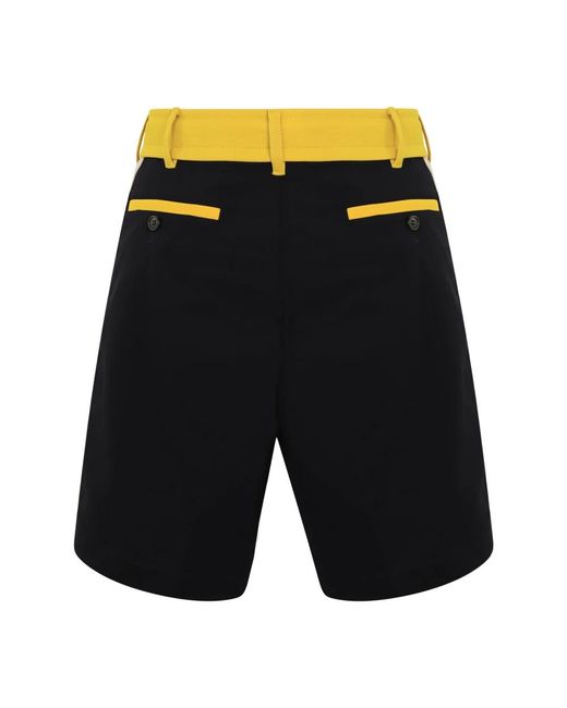 Palm Angels Navy track gürtel shorts in Black für Herren