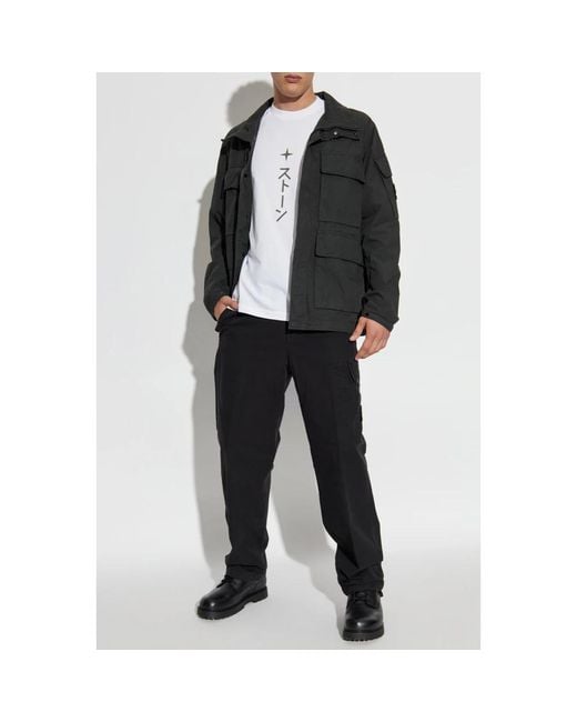 Stone Island Black Light Jackets for men