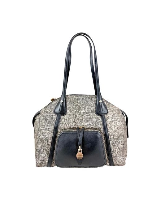 Borbonese Gray Shoulder Bags