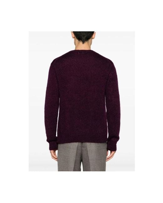 Massimo Alba Purple Round-Neck Knitwear for men