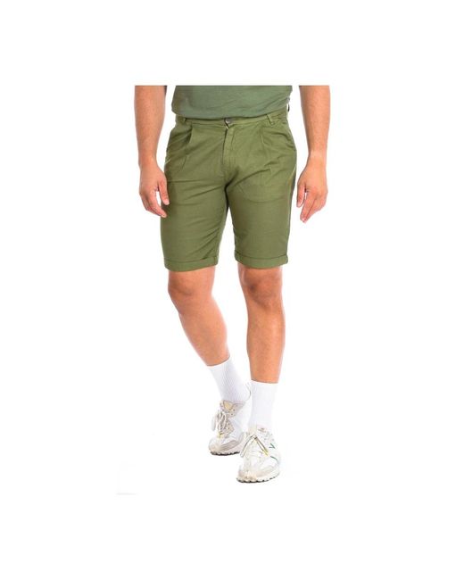 La Martina Green Casual Shorts for men