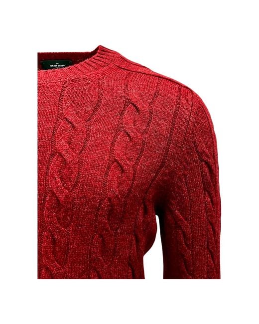 Gran Sasso Red Round-Neck Knitwear for men