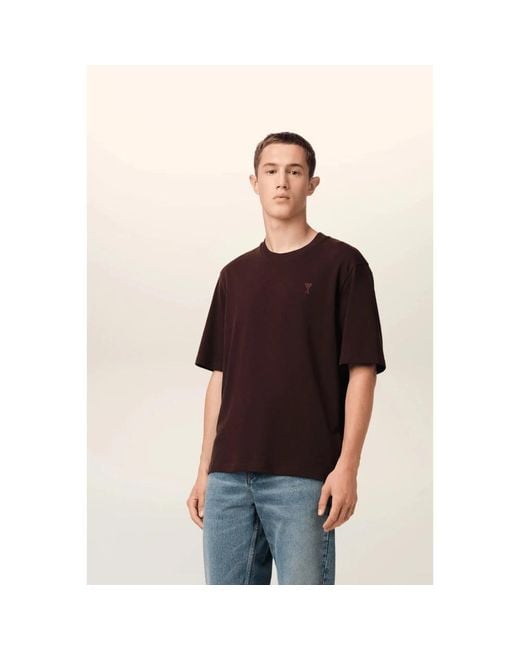 AMI Brown T-Shirts for men