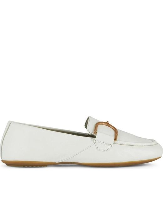 Geox White Loafers