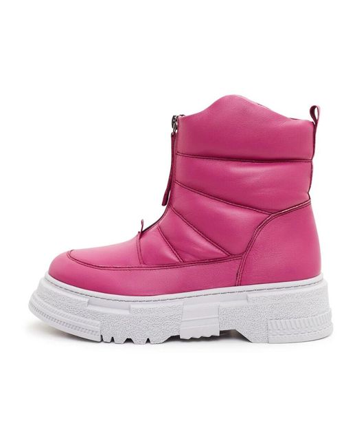 CESARE GASPARI Purple Chunky Stepp Ankle Boots