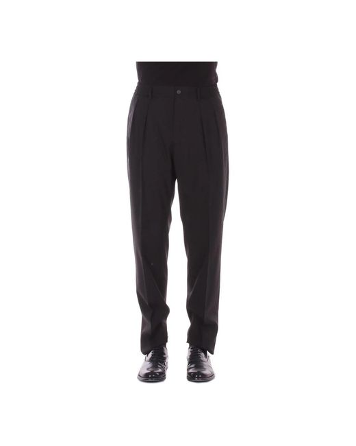 Tagliatore Black Suit Trousers for men