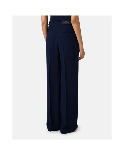 Iceberg Blue Maßgeschneiderte weite blaue hose aus cadi mit schneiderdetail