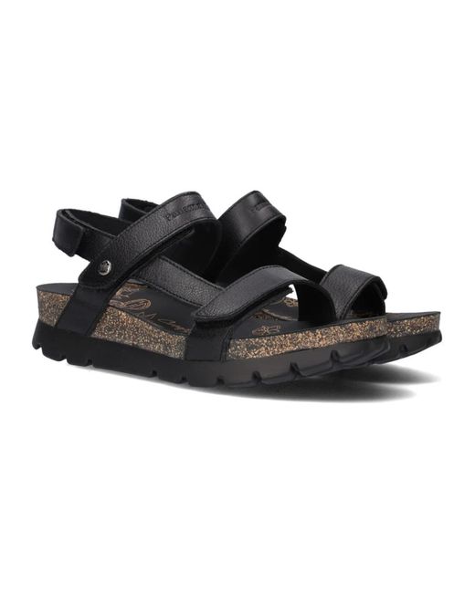 Panama Jack Black Elegante flache sandalen