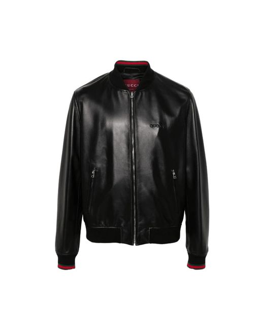 Gucci Leather Jackets in het Black voor heren