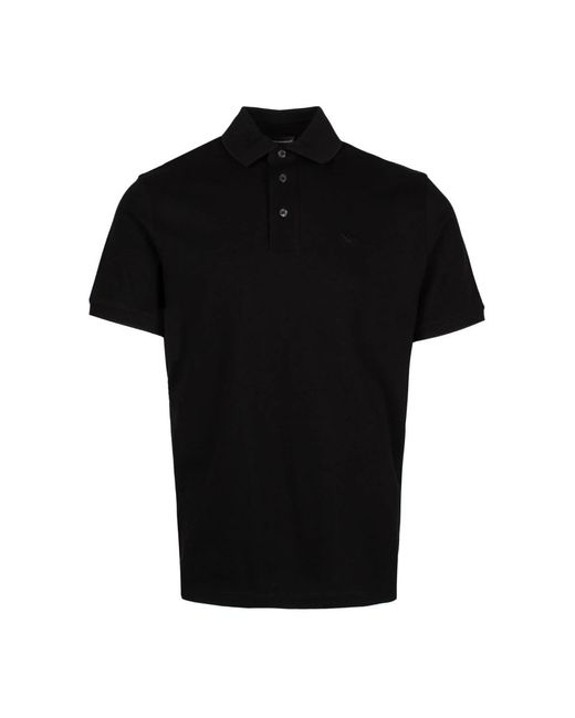 Emporio Armani Black Polo Shirts for men