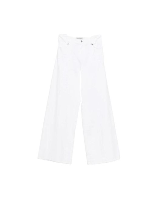 Ermanno Scervino White Wide Jeans