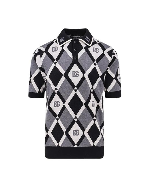 Dolce Gabbana Polo Shirts in Black for Men Lyst UK