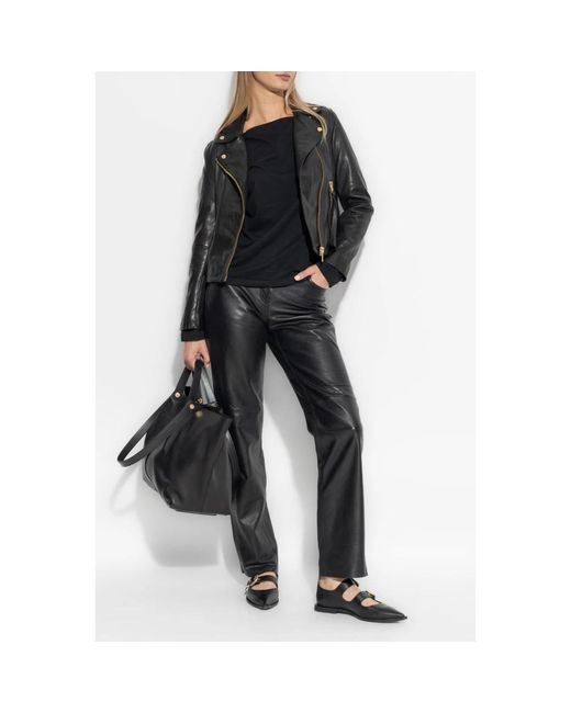 AllSaints Jassen ,Zwart ,Leer Leren Jack Dalby in het Black