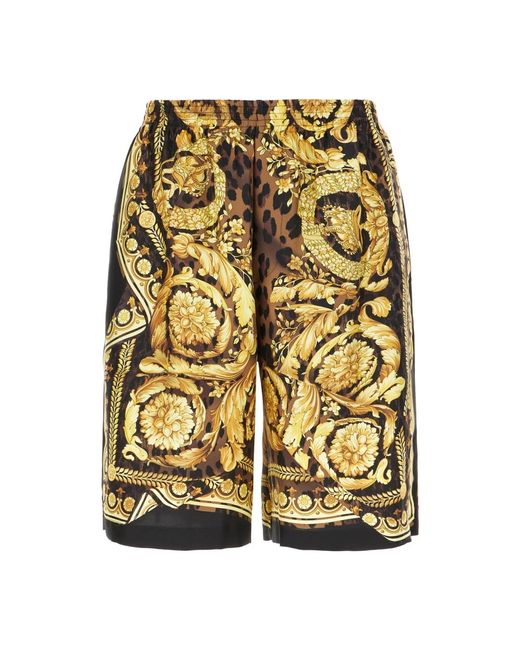 Versace Yellow Casual Shorts for men