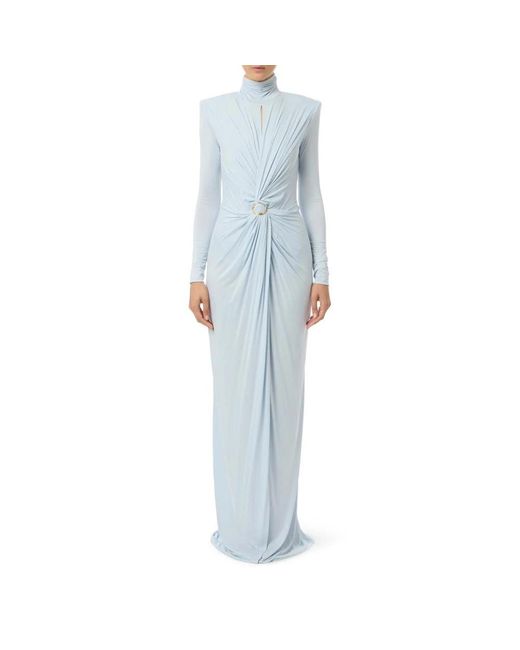 Elisabetta Franchi Blue Carpet Kleid Aus Cupro-Jersey Mit Drapierungen