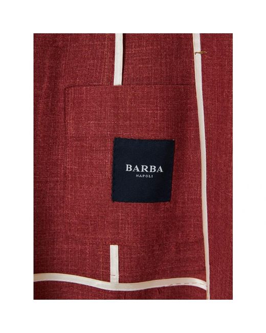 Barba Napoli Red Blazers for men
