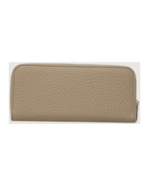Orciani Brown Zip Around Slim Wallet