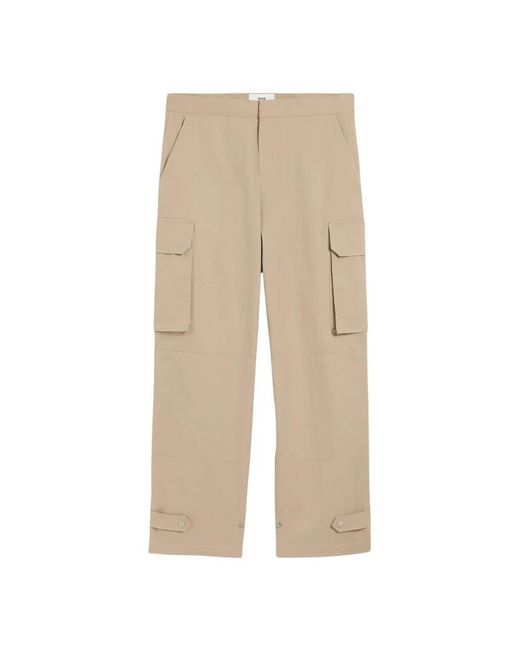 AMI Natural Straight Trousers for men