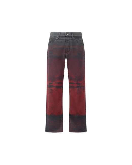 Roberto Cavalli Red Straight Jeans for men