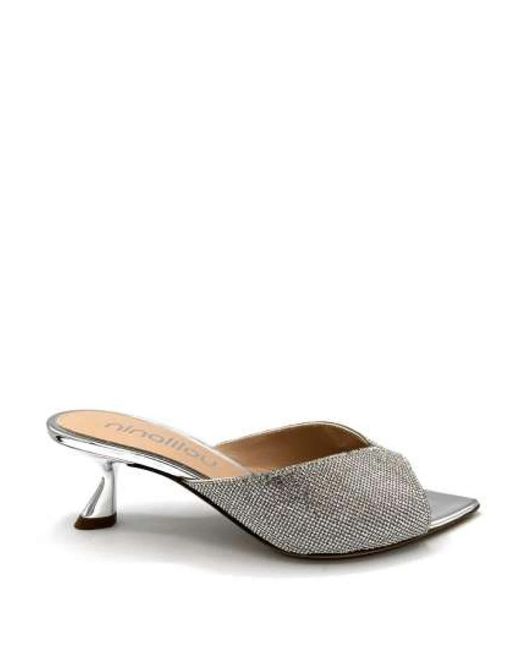 Ninalilou Metallic Heeled Mules