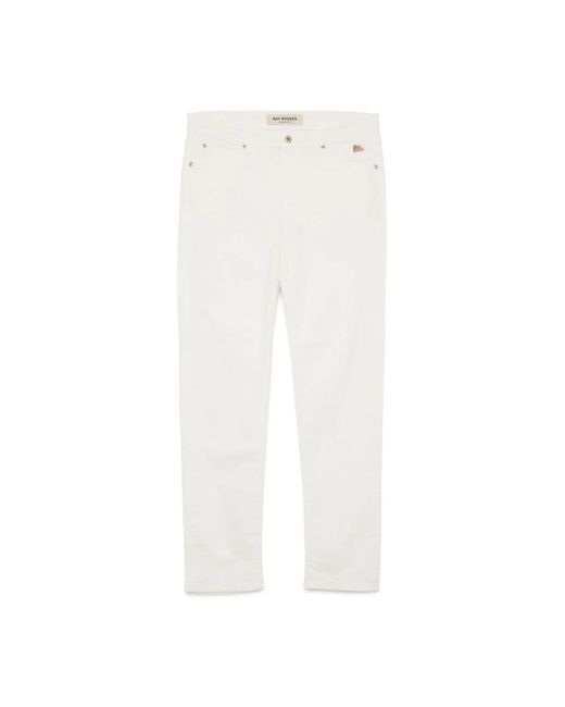 Roy Rogers White Slim-Fit Trousers for men