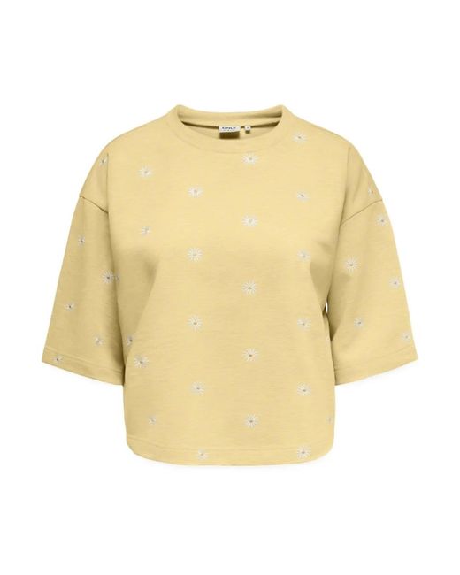 ONLY Sweatshirt in het Yellow