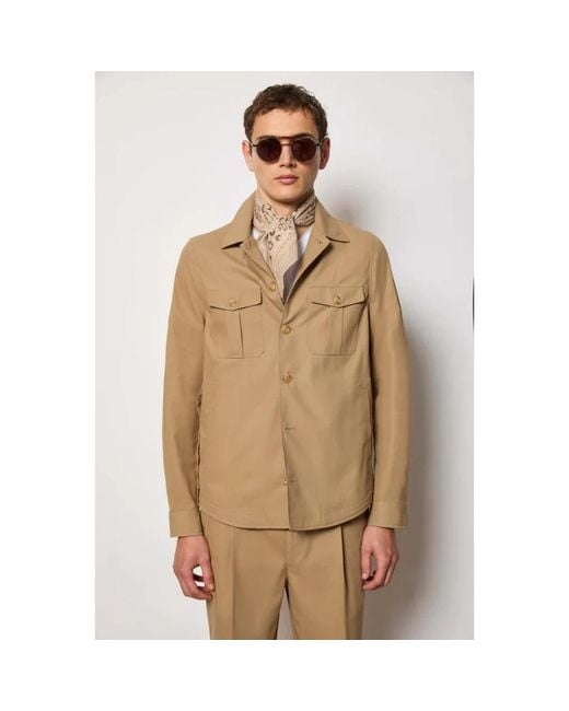 L.b.m. 1911 L.B. 1911, ,Jassen ,Katoen Casual Overshirt in het Natural voor heren
