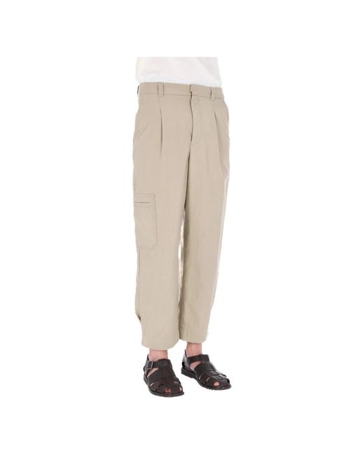 Maison Kitsuné Natural Straight Trousers for men