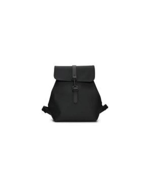 Rains Black Eimer Rucksack