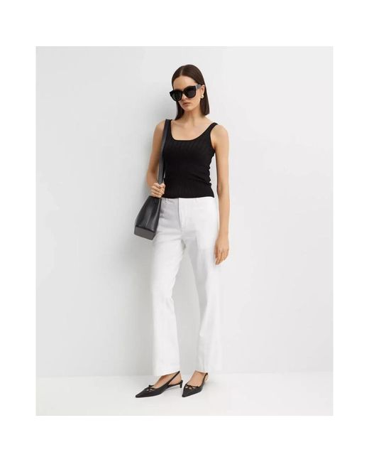 Fay Broeken ,Wit ,Katoen Witte Loose Fit Chino Broek in het White