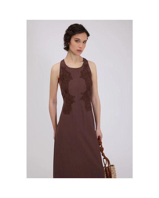 Ermanno Scervino Brown Maxi Dresses