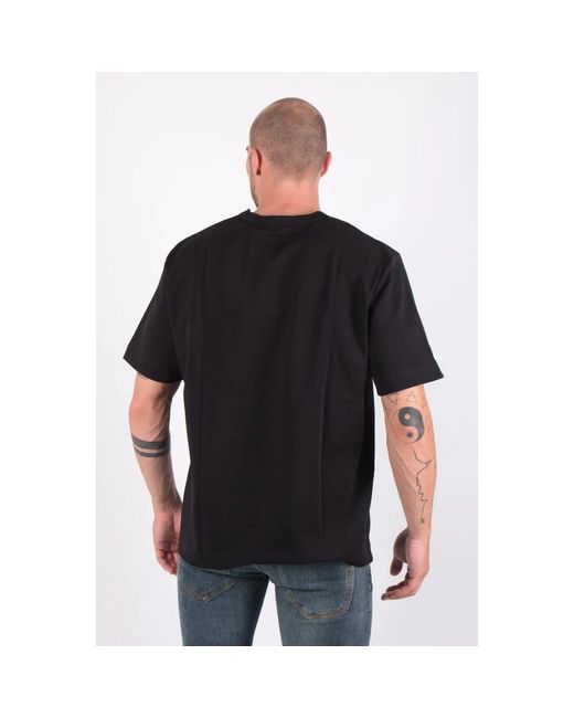 Elvine Tops ,Zwart ,Zwart Oversize Basic T-Shirt in het Black voor heren