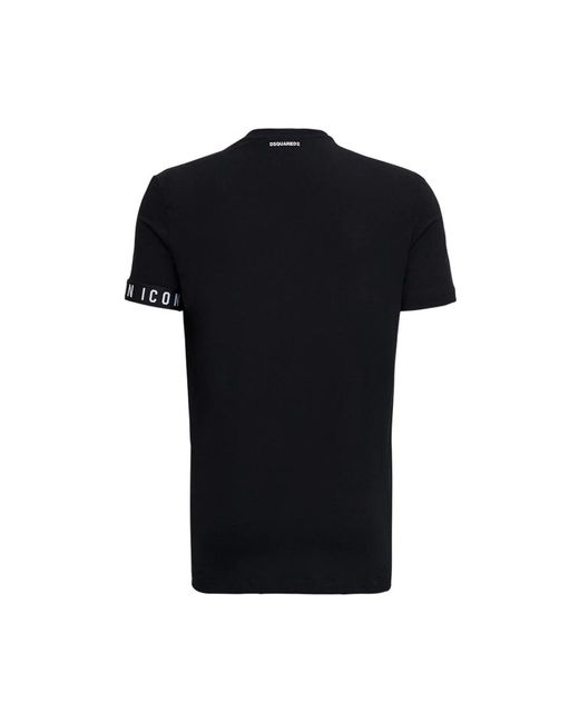 DSquared² Be Icon Round Neck T-Shirt in Black für Herren
