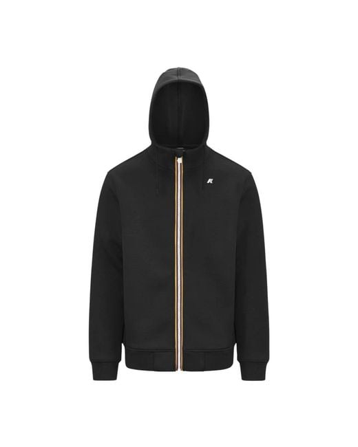 K-Way Black Zip-Throughs for men