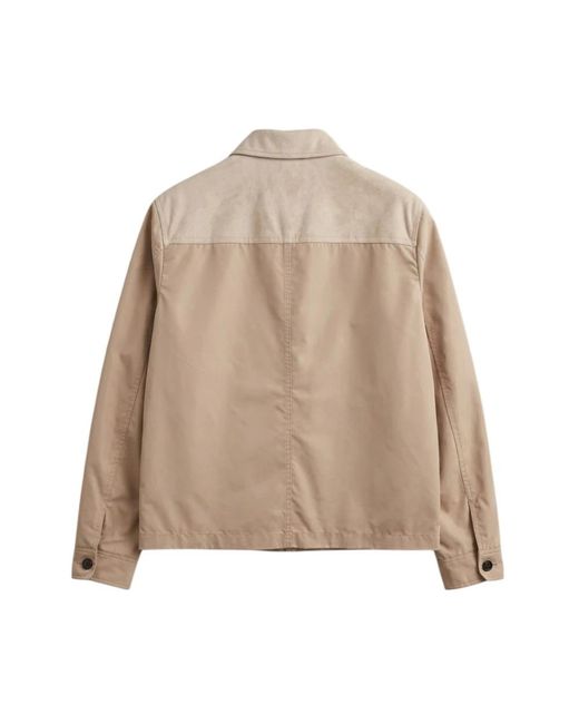 Light Jackets di Moorer in Natural da Uomo