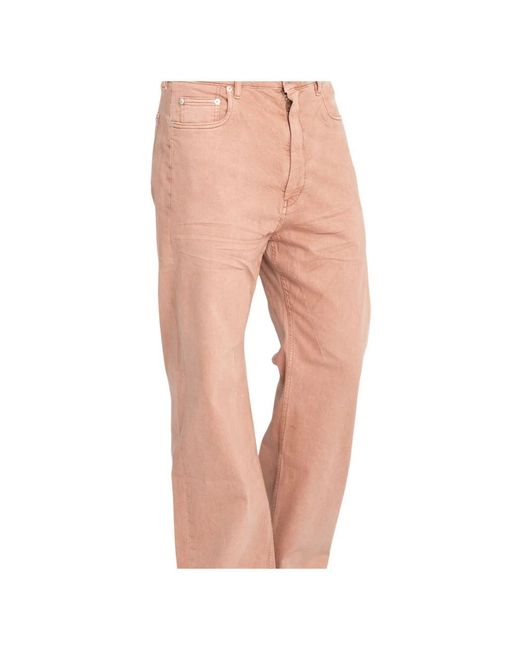 Rick Owens Gewachste denim-jeans in Pink für Herren