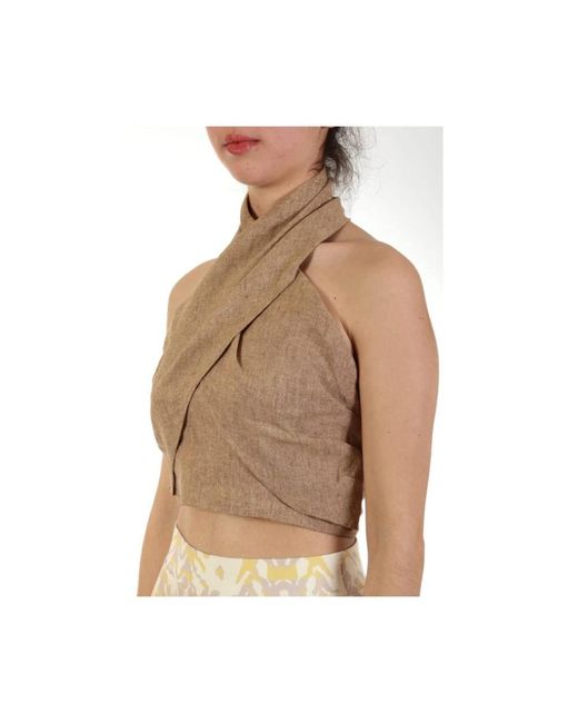Marella Sleeveless Top in het Natural