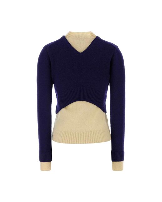 Jil Sander Mock-Neck Sweater in het Blue
