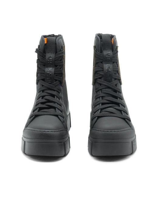 Vic Matié Black Lace-Up Boots