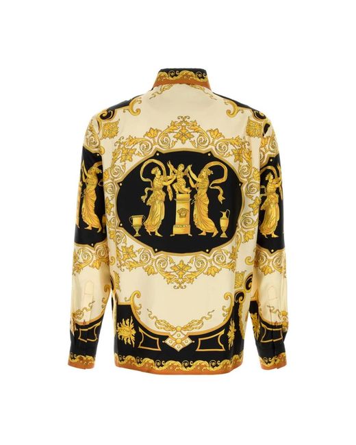 Versace Yellow Casual Shirts for men