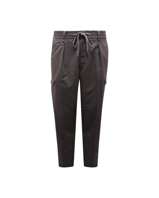 Paolo Pecora Gray Slim-Fit Trousers for men