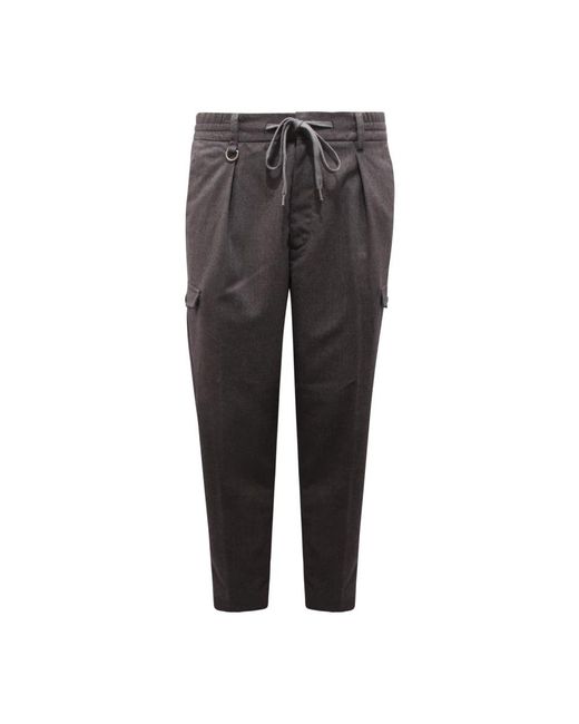 Paolo Pecora Gray Slim-Fit Trousers for men