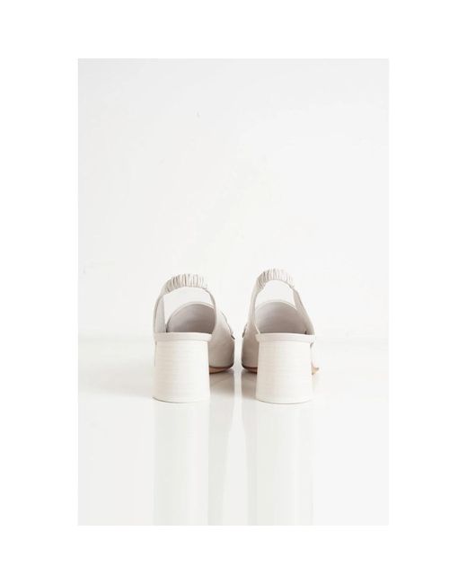 Halmanera White High Heel Sandals